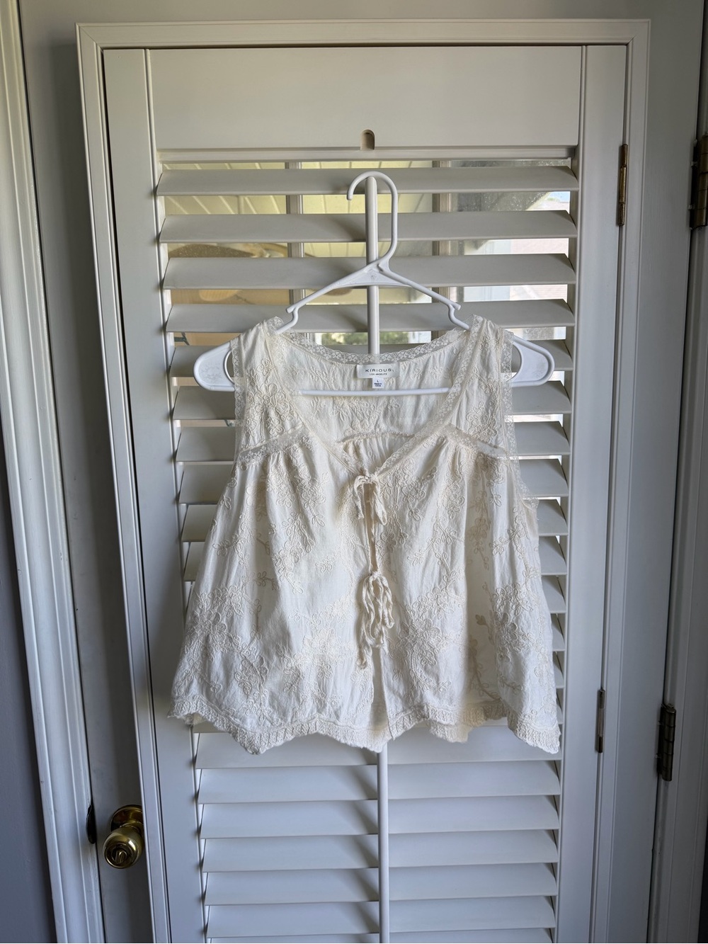 Boho Kirious embroidered tie tank size L